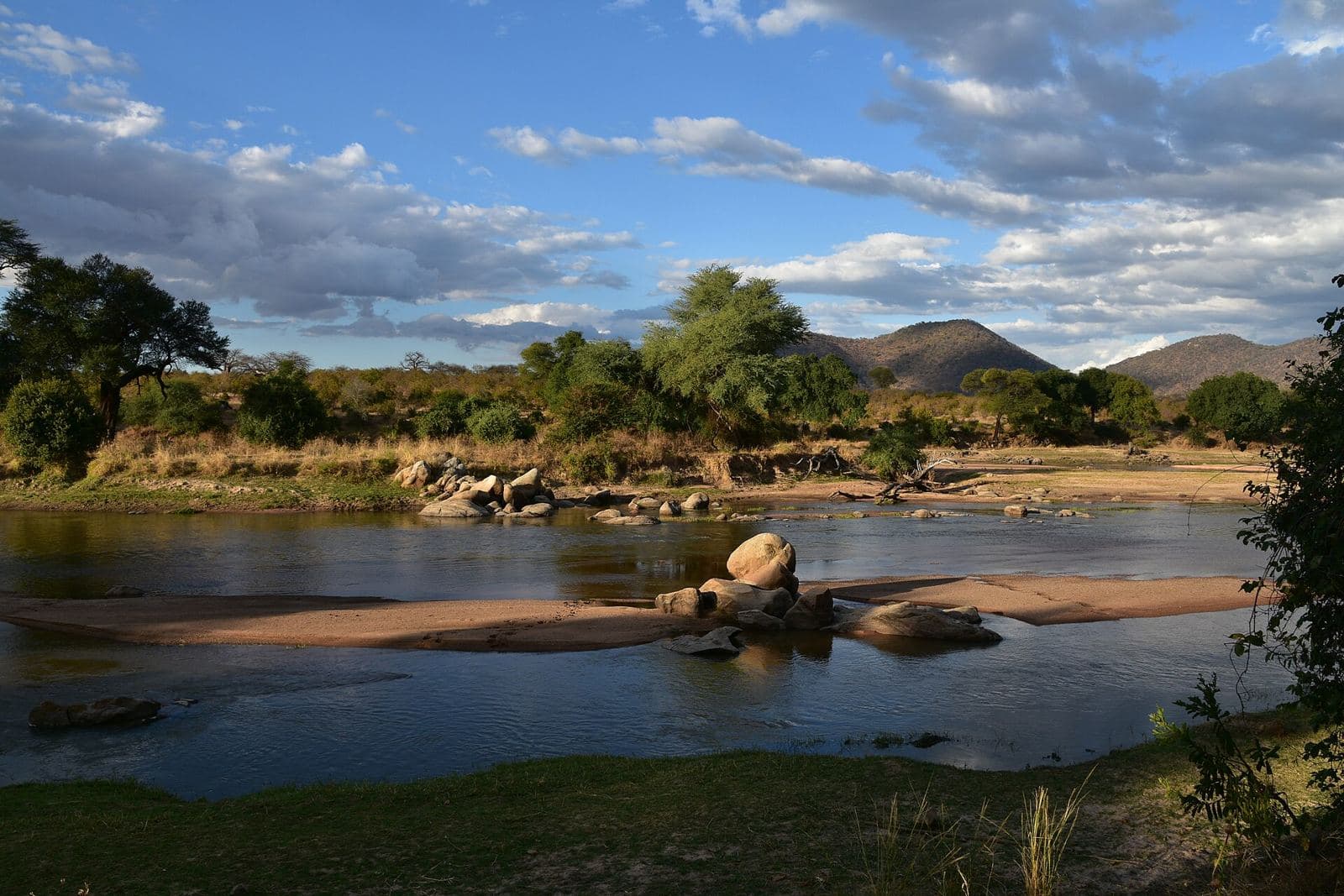 The Great Ruaha River winding through the park